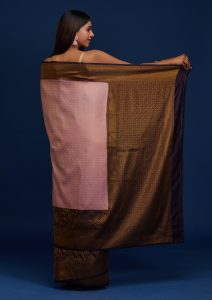 Pink Zari Work Banarasi Saree