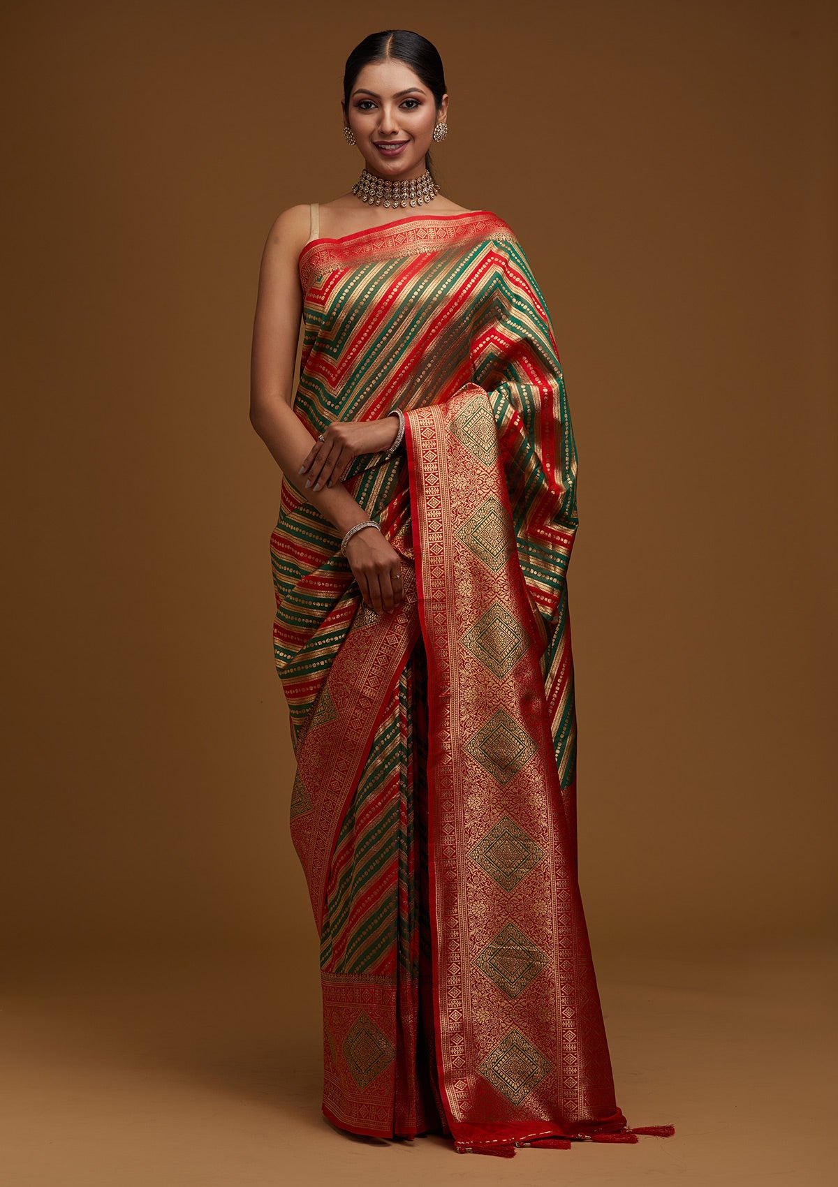 Red Zariwork Banarasi Saree